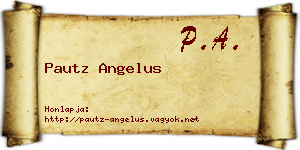 Pautz Angelus névjegykártya